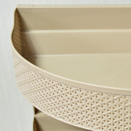 Этажерка 3-х секционная угловая универсальная "Wenge", 325*325*615мм бежевый