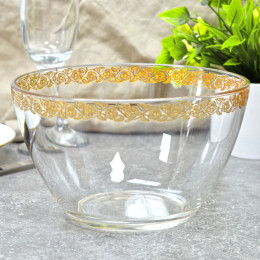 Салатник 19см большой Золотая вязь