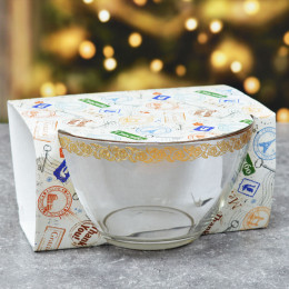 Салатник 19см большой Золотая вязь