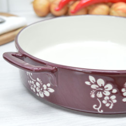 Форма для запекания 30см круглая, керамика Cottura