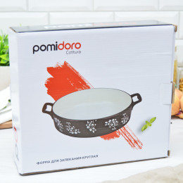 Форма для запекания 30см круглая, керамика Cottura