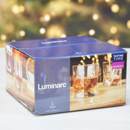 Набор стаканов для виски 4шт 340мл Время дегустаций Рош низкие