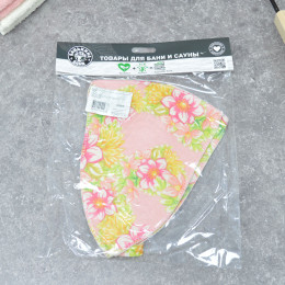 Шапка для бани "Цветы лета" женская тм "Бацькина баня"