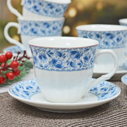 Чайный набор 12 предметов 230мл в круглой коробке 86307