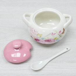 Сахарница 375мл с ложкой "Батерфляй" LR 26320