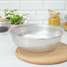 Дуршлаг 28см нержавеющая сталь с двумя ручками