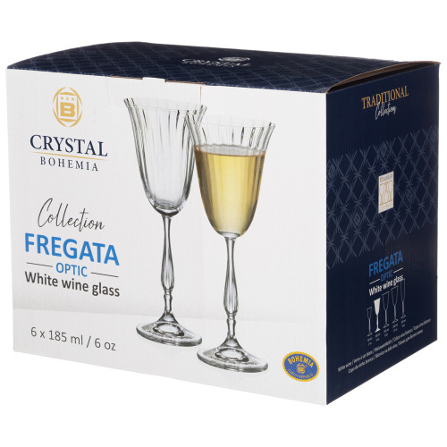 Набор бокалов для вина 6шт 185мл "Fregata Optic"