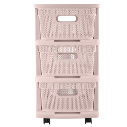 Комод 3-х секционный "Keeplex Ajur" компакт 37*30*52см бежевый топаз