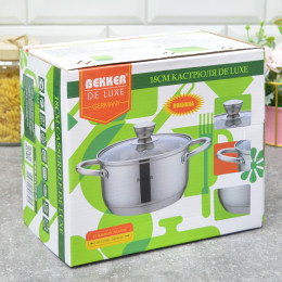 Кастрюля 2,7л нержавеющая сталь DE LUXE