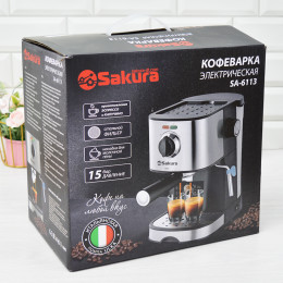 Кофеварка 1л 850Вт рожкового типа SA-6113