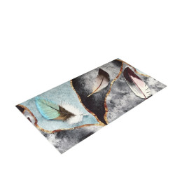 Коврик 0,6*15м основа полиэстер иск.войлок, верх-микрофибра с принтом шелкография, низ-рез.покр.