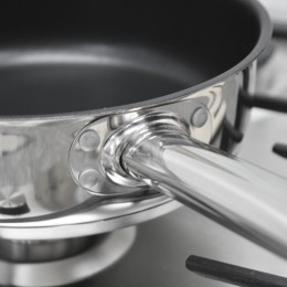 Сковорода 24см Общепит, без крышки глубокая, индукция ТРС 3,5мм, покрытие Xylan