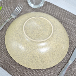 Тарелка суповая 21см Alfa бежевый мрамор