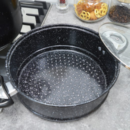 Пароварка 24см одноуровневая из углеродистой стали