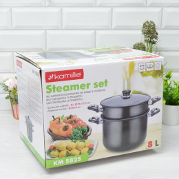 Пароварка 24см одноуровневая из углеродистой стали