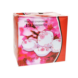 Столовый набор 19 предметов Красный стебель