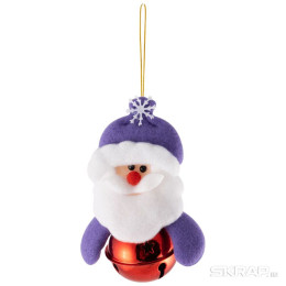 Украшение подвесное "Снеговик колокольчик" цвет фиолетовый 103196 600