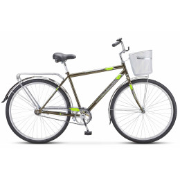 Велосипед 28" STELS Navigator-300 С (20" оливковый) + корзина