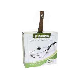 Сковорода ВОК 28см Гранит brown с несъемной ручкой и стеклянной крышкой