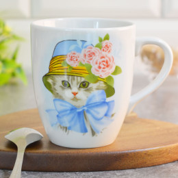 Кружка 300мл форма Челси Кошки ретро