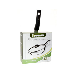 Сковорода 22см Престиж с несъемной ручкой и стеклянной крышкой