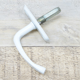 Ручка для врезной завертки Р1-1 полимер белый Кунгур
