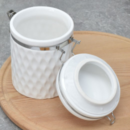 Банка 750мл с клипсой "Жемчужная волна"