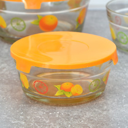 Набор салатников 5 предметов с пластиковыми крышками для СВЧ LR 26866-2