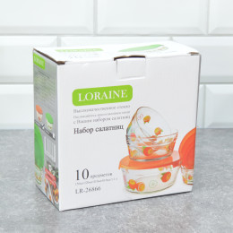 Набор салатников 5 предметов с пластиковыми крышками для СВЧ LR 26866-2