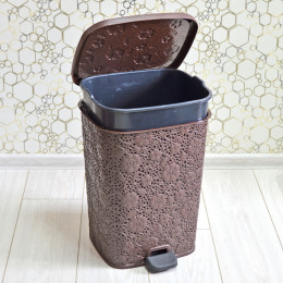 Ведро для мусора 26л с педалью Ажурное