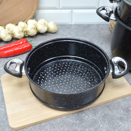 Пароварка 2-х уровневая 24см из углеродистой стали