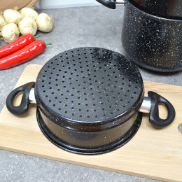 Пароварка 2-х уровневая 24см из углеродистой стали