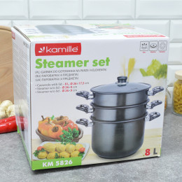 Пароварка 2-х уровневая 24см из углеродистой стали