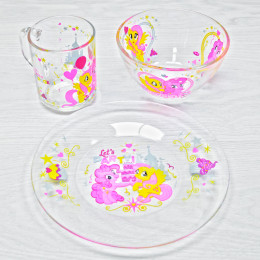 Набор детской посуды 3 предмета "My Little Pony"