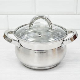 Набор кастрюль 3 предмета нержавеющая сталь 5-ти слойное капсульное дно НМ 5206