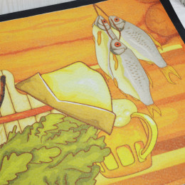 Коврик 50*80см Душевно отдохнуть влаговпитывающий фотопечать принт 54 с кантом Blabar