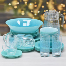 NEO CARINA POP ART TURQUOISE Столовый сервиз 46 предметов 72780