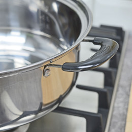 Кастрюля 3,6л нержавеющая сталь Promo с крышкой из жаропрочного стекла