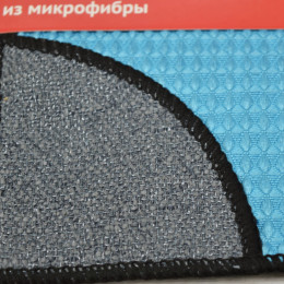 Салфетка из микрофибры 30*30см с абразивной вставкой, вафельная махровая VETTA