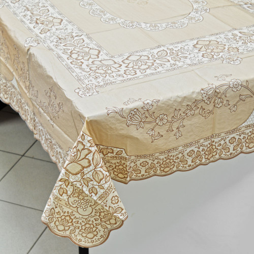 Скатерть 150*264см виниловая "LACE", в ассортименте