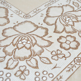 Скатерть 150*264см виниловая "LACE", в ассортименте