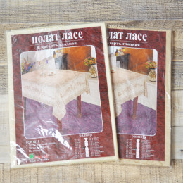 Скатерть 150*264см виниловая "LACE", в ассортименте