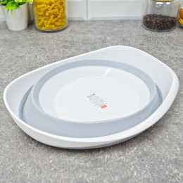 Миска-дуршлаг 2в1 складная 300*250*155мм серый