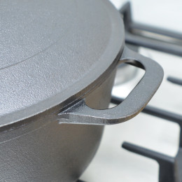 Кастрюля 3л чугунная с крышкой тм Гардарика