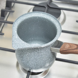 Турка 700мл из углеродистой стали, серый мрамор