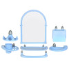 Набор для ванной "Олимпия" голубой