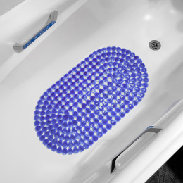 Коврик для ванны "Капля" 38х67 см синий 6804-blue