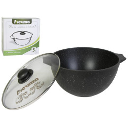 Казан 7л для плова Гранит black