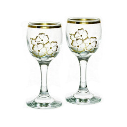 Набор рюмок 6шт 60мл с золотой каймой Нежность