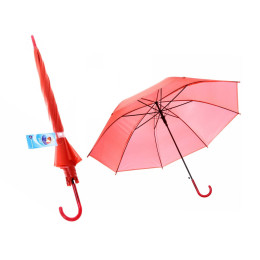 Зонт трость женский "Классический", цвет красный, 8 спиц, d-92см, длина в сложенном виде 71см